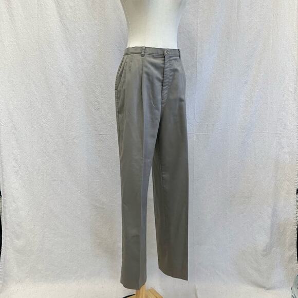 Levi's taupe Bend Over vintage 70s straight leg pleat twill trouser size 14 - Picture 2 of 14